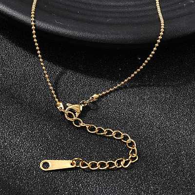 Женские ожерелья с подвеской в форме ракушки из нержавеющей стали 304 с прозрачными стеклянными стразами NJEW-K255-53G-1