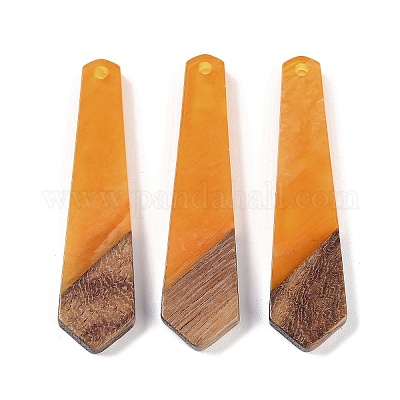 Подвески из смолы и дерева WOOD-F015-05E-1