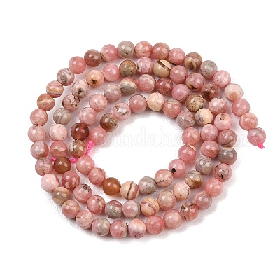 Природные родонит бисер нитей&nbsp;G-H337-A01-01-1