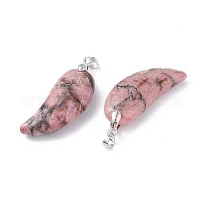 Природные подвески родонит G-I314-01P-10-1