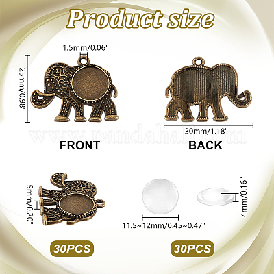 Набор для самостоятельного изготовления кулона в виде слона DIY-PH0021-41-1