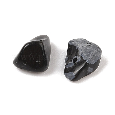 Натуральные бусины из обсидиана в виде снежинок G-XCP0001-27-1