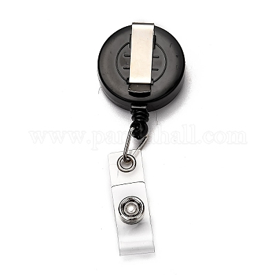 Плоская круглая катушка для бейджа из абс-пластика AJEW-I053-37A-1