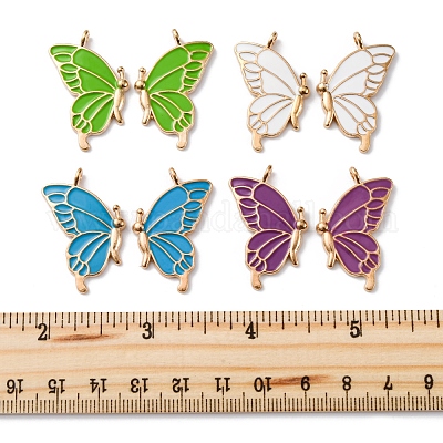 8 пара двухцветных эмалевых подвесок из сплава ENAM-FS0002-49-1