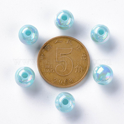 Непрозрачные акриловые бусины X-MACR-S370-D8mm-A07-1