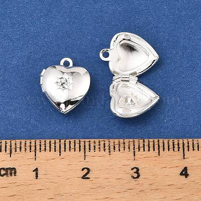 Сердце сеттинги горный хрусталь латунные подвеска KK-A276-12S-1