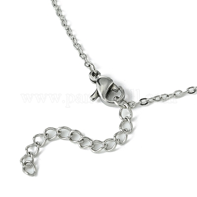 Ожерелья с подвесками в форме пули из натуральных смешанных драгоценных камней NJEW-JN05026-02-1