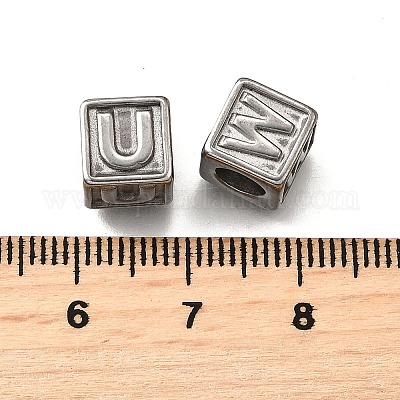 26 шт. 26 стиля кубических бусин из нержавеющей стали 304 STAS-V009-01P-1