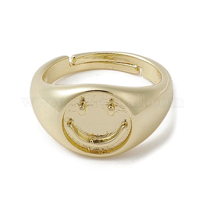 Латунные регулируемые открытые кольца RJEW-K257-87F-G-1