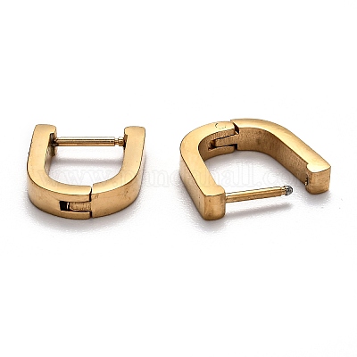 Серьги-кольца Huggie Hoop из нержавеющей стали 304 STAS-J033-12A-G-1