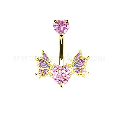 Anelli per capezzoli in ottone con strass&nbsp;WG50E44-19-1