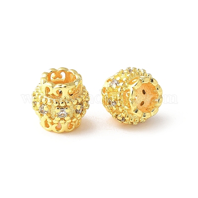 Латунные микро проложить Цирконий Европейский бисером KK-U067-08G-06-1