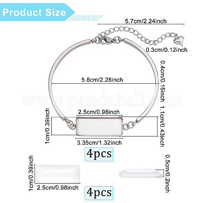 Набор для самостоятельного изготовления браслета из прямоугольных звеньев DIY-BC0005-53-1