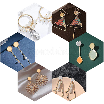 Фурнитура для сережек-гвоздиков из нержавеющей стали 304 с вакуумным покрытием pvd STAS-PH0001-07G-1