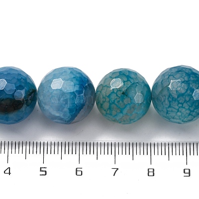 Нити бусин из натурального агата с прожилками дракона (окрашенные и нагретые) G-K390-A15-01-1