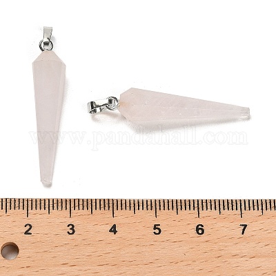 Естественно розового кварца отметил кулоны G-D089-01P-06-1