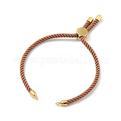 Наполовину готовые браслеты-слайдеры из скрученной миланской веревки FIND-G032-01G-21-1