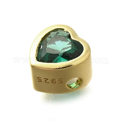 925 бусина из стерлингового серебра с кубическим цирконием STER-L066-06G-06-1