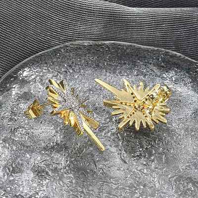 Серьги-гвоздики из циркония KK-B124-13PG-1