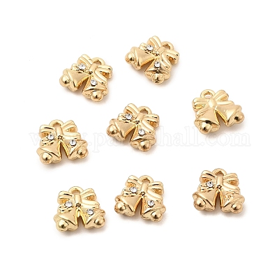 Рождественские подвески из сплава со стразами&nbsp;FIND-G102-01G-04-1