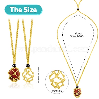 Плетеные шнуры из вощеной хлопчатобумажной нити макраме мешочек изготовление ожерелья AJEW-SW00022-02-1