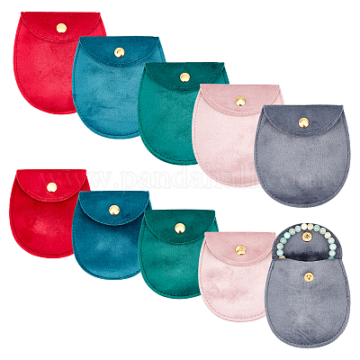 10шт 10 стильных бархатных мешочка для хранения ювелирных изделий TP-NB0001-58-1