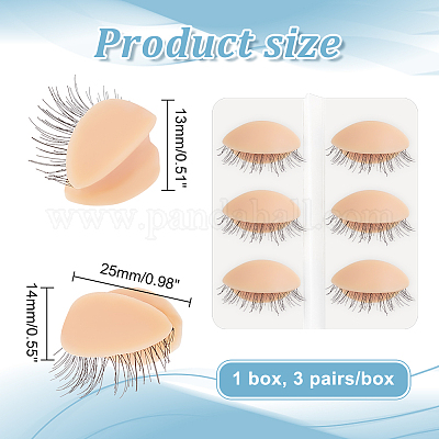 Силиконовые сменные веки для век головы манекена MRMJ-WH0070-98B-1