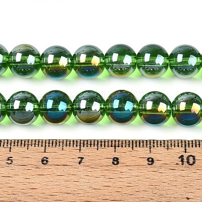 Гальванизируйте прозрачное стекло бисер нитей GLAA-T032-T10mm-AB07-1