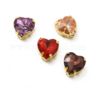 Crystal Heart SHAPED Sew On Rhinestones