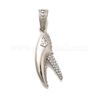 Подвески из нержавеющей стали 316l с микропаве из прозрачных кубических цирконий STAS-S160-01P-1