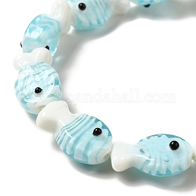 Бусы лэмпворк ручной работы LAMP-G154-07E-1