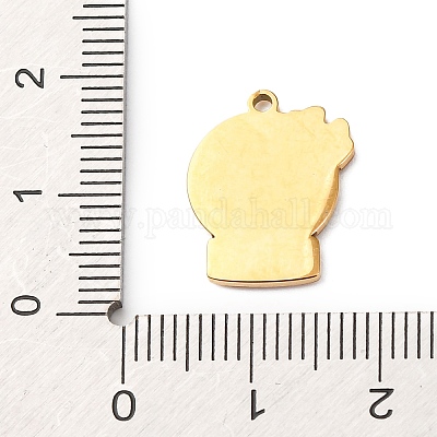 Рождественские эмалевые подвески из нержавеющей стали 304 STAS-B112-02G-01-1