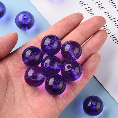 Прозрачные акриловые бусины&nbsp;MACR-S370-A20mm-748-1