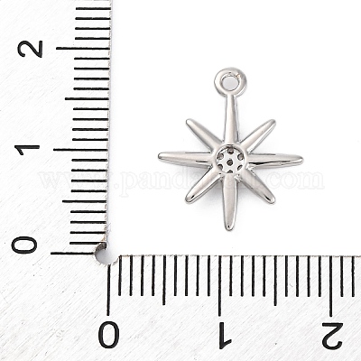 Латунные микропаве прозрачные подвески с фианитом KK-Z084-01P-1