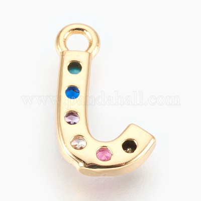Латунные микро проложить кубического циркония подвески ZIRC-F089-01G-J-1