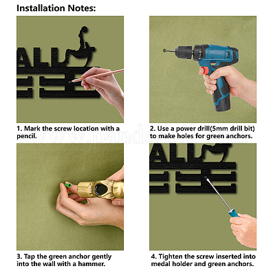 Вешалка для медалей из модного дерева ODIS-WH0041-017-1