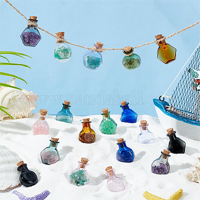 2 набор из 2-х видов мини-стеклянных бутылок GLAA-BC0001-31-1