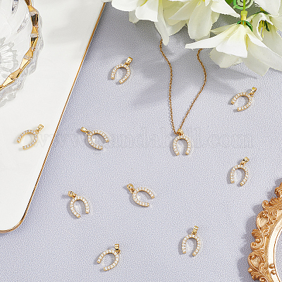 10шт латунные подвески с микропаве и кубическим цирконием KK-BBC0019-39-1