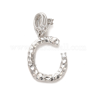 Реечное покрытие латунь микро паве кубический цирконий европейские подвески с подвесками KK-L210-015P-C-1