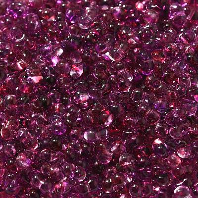 Perles de verre transparentes peintes à la cuisson&nbsp;SEED-A033-06A-14-1