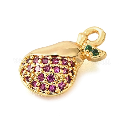 Латунные микропаве прозрачные подвески с фианитом KK-U065-05F-G-1