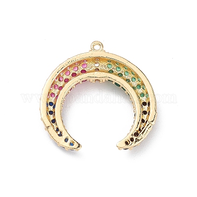 Реечное покрытие латунь микро паве разноцветные подвески из кубического циркония KK-L155-61G-1