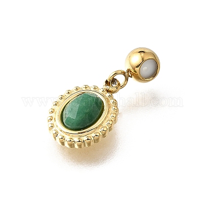 Подвески из натурального африканского нефрита с огранкой овала STAS-H202-14G-1