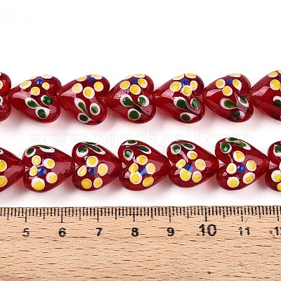 Бусы лэмпворк ручной работы LAMP-N028-02C-1