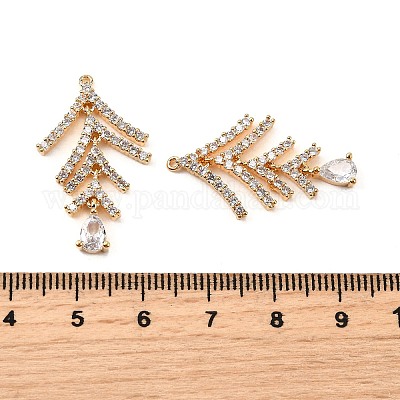 Латунные микро проложить кубического циркония подвески KK-F901-01C-G-1