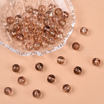 Выпечка окрашенные стеклянные бусины пряди X1-DGLA-YW0002-01B-06-1