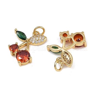 Латунные микро проложить кубического циркония подвески KK-A257-19C-G-1