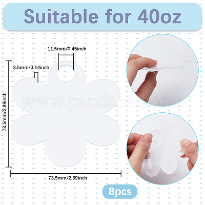 8 шт. акриловые термотрансферные большие подвески FIND-SP0003-09D-1