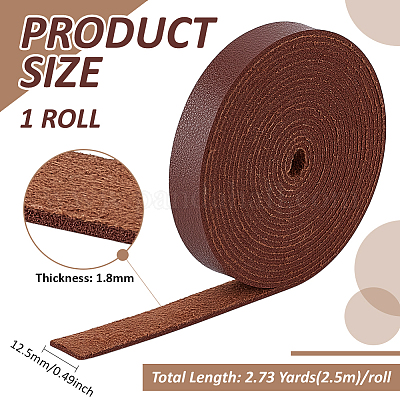 2.5 м односторонние ленты из искусственной кожи личи SRIB-WH0011-269A-1