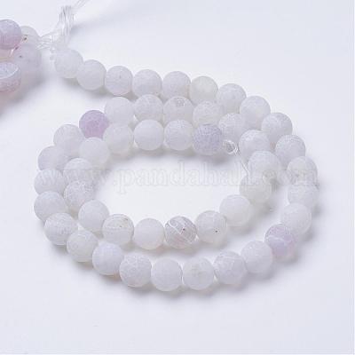 Натуральные и крашеные нити шарик потрескивание агата G-T056-8mm-04-1